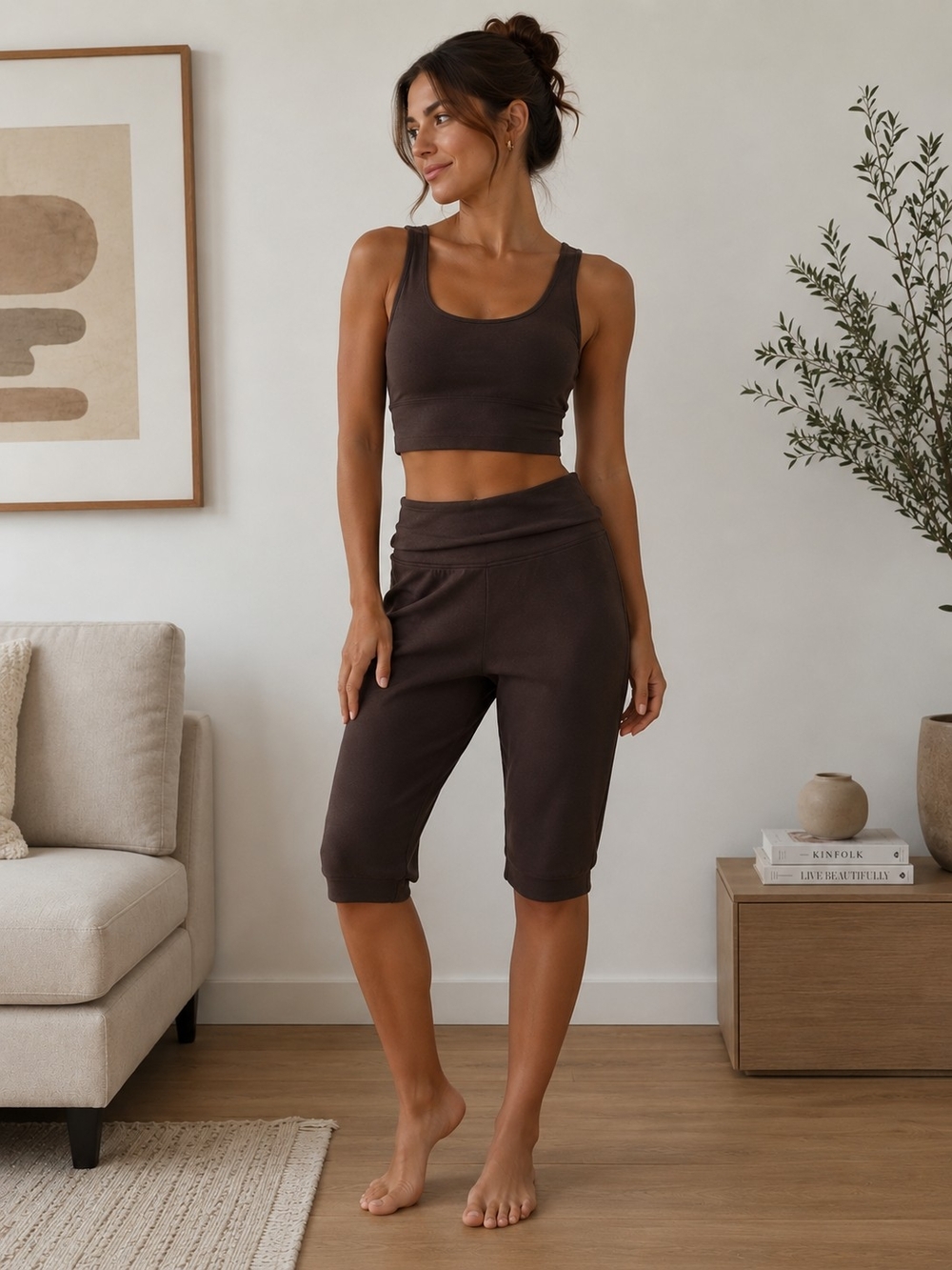 lululemon athletica Brown Cropped Leggings